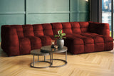 KAWOLA Sofa ROSARIO Ecksofa Velvet bordeaux