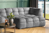 KAWOLA Sofa ROSARIO Ecksofa Velvet hellgrau