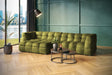 KAWOLA Sofa ROSARIO Ecksofa Velvet moosgrün, Links