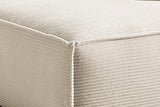 KAWOLA Sofa SAMU Ecksofa Cord cremeweiß