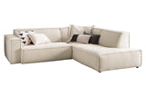 KAWOLA Sofa SAMU Ecksofa Cord cremeweiß