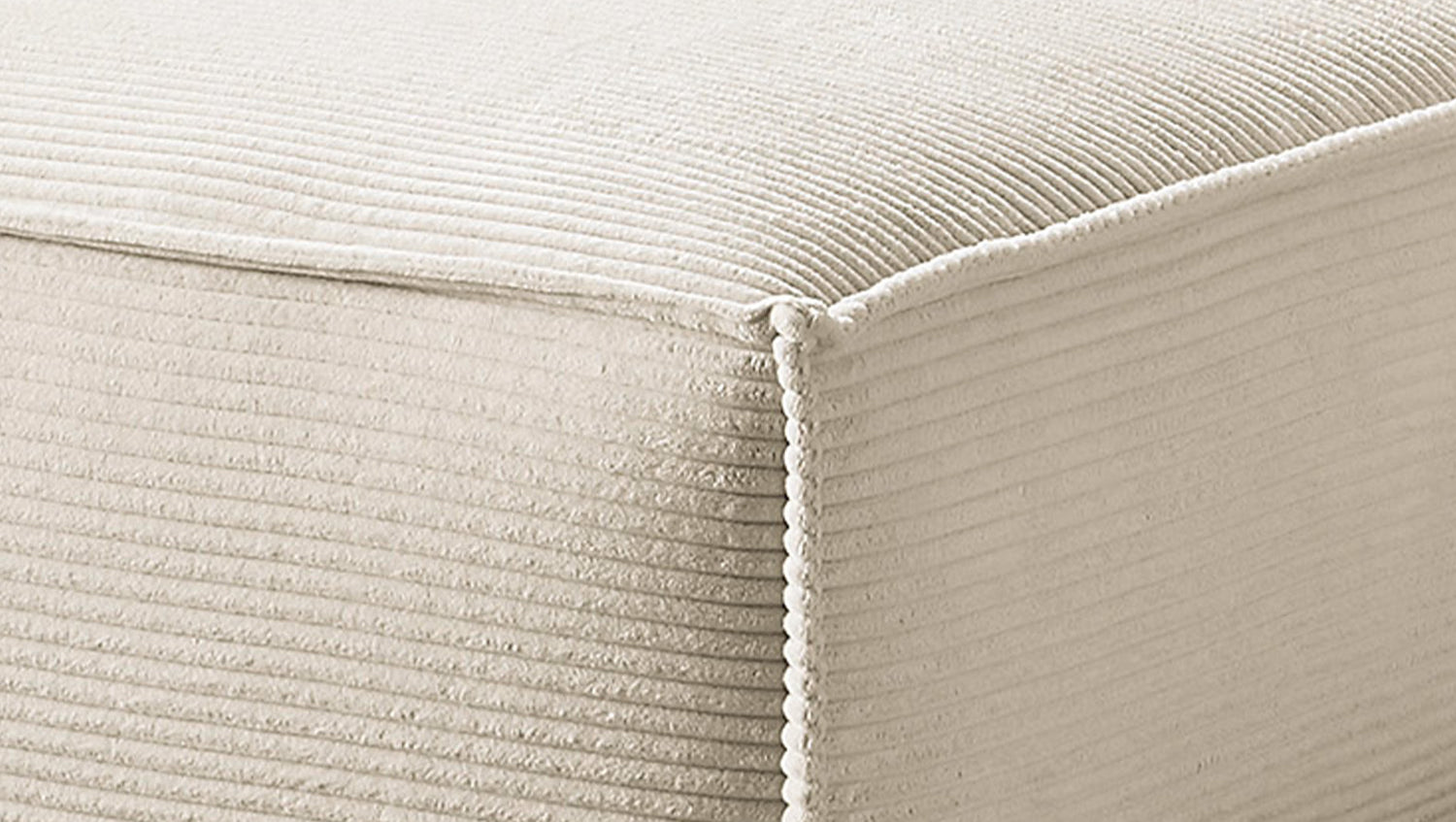 KAWOLA Sofa SAMU Ecksofa Cord cremeweiß