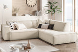 KAWOLA Sofa SAMU Ecksofa Cord cremeweiß