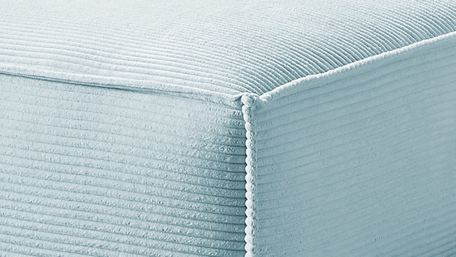 KAWOLA Sofa SAMU Ecksofa Cord hellblau