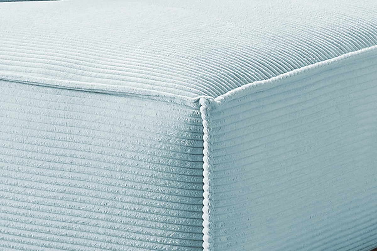 KAWOLA Sofa SAMU Ecksofa Cord hellblau