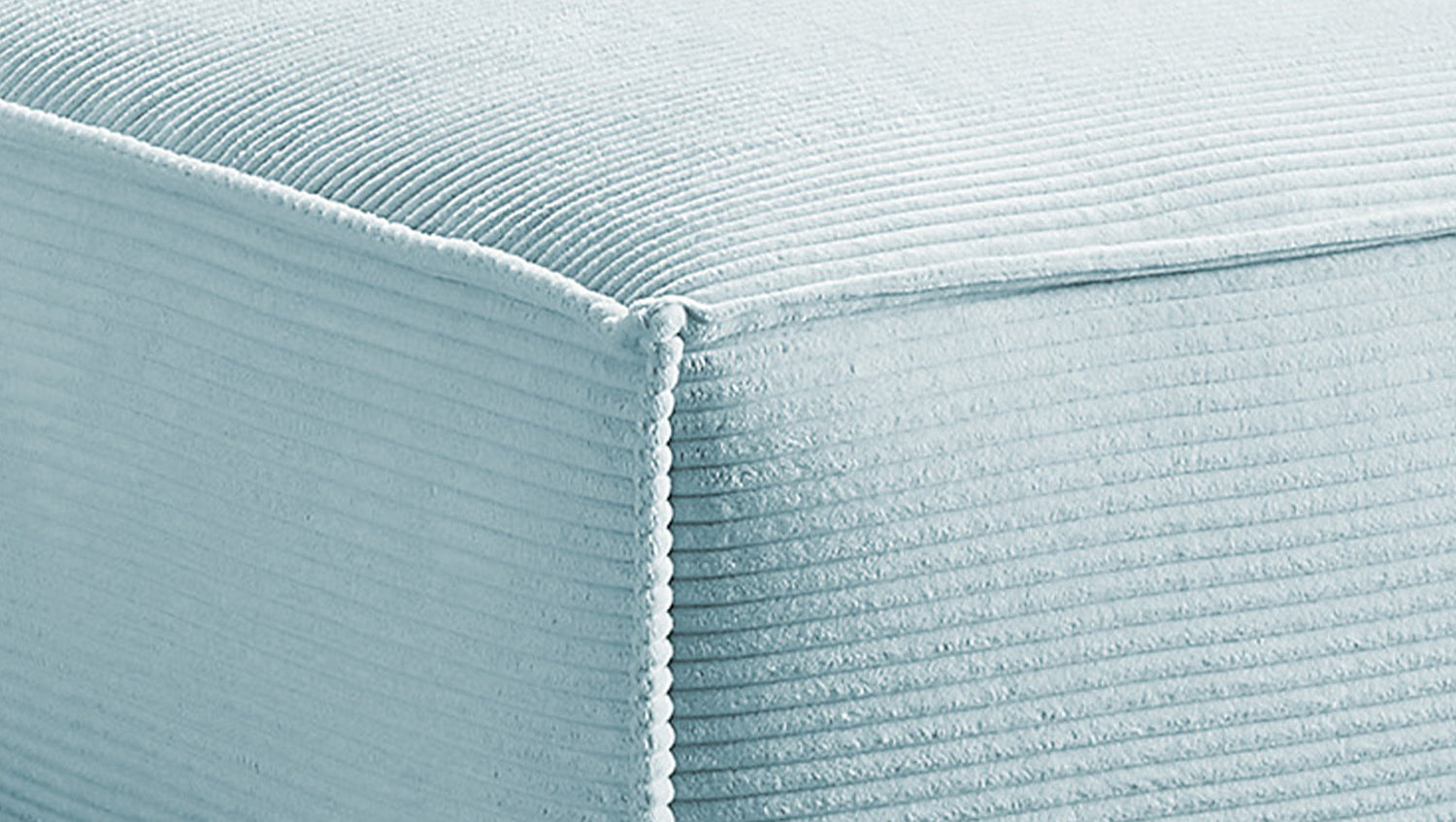 KAWOLA Sofa SAMU Ecksofa Cord hellblau