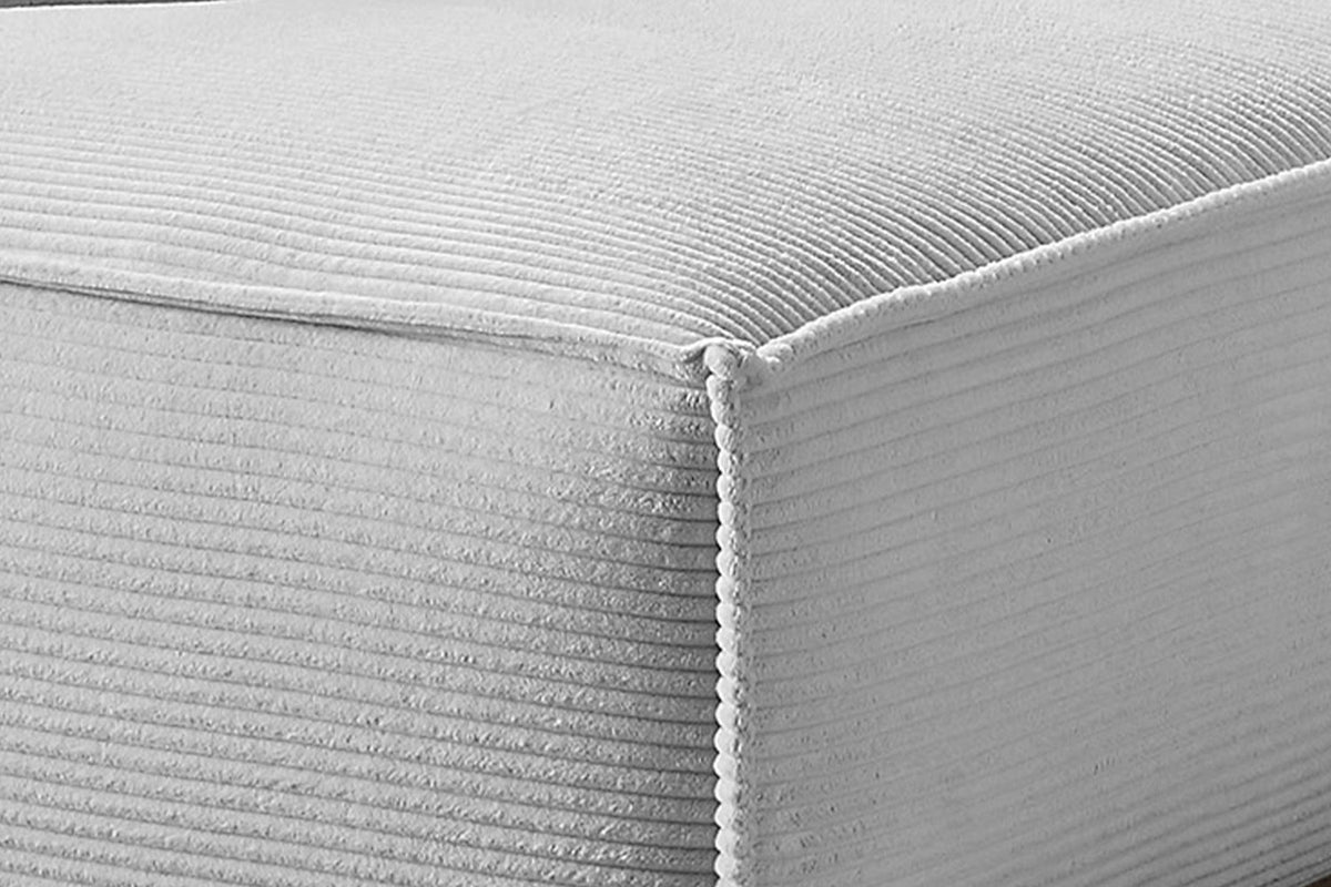 KAWOLA Sofa SAMU Ecksofa Cord hellgrau