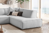 KAWOLA Sofa SAMU Ecksofa Cord hellgrau