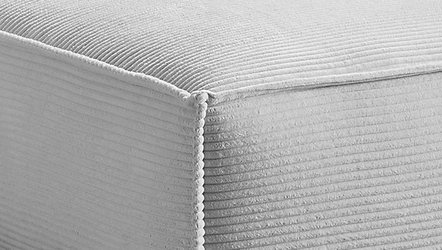KAWOLA Sofa SAMU Ecksofa Cord hellgrau