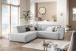 KAWOLA Sofa SAMU Ecksofa Cord hellgrau, Links
