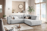 KAWOLA Sofa SAMU Ecksofa Cord hellgrau, Rechts