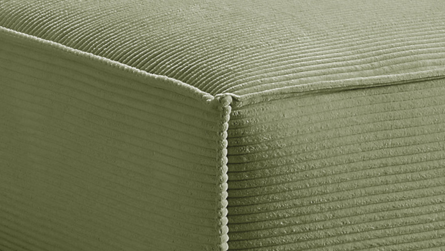 KAWOLA Sofa SAMU Ecksofa Cord olivgrün