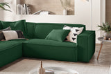KAWOLA Sofa SAMU Ecksofa Cord smaragd