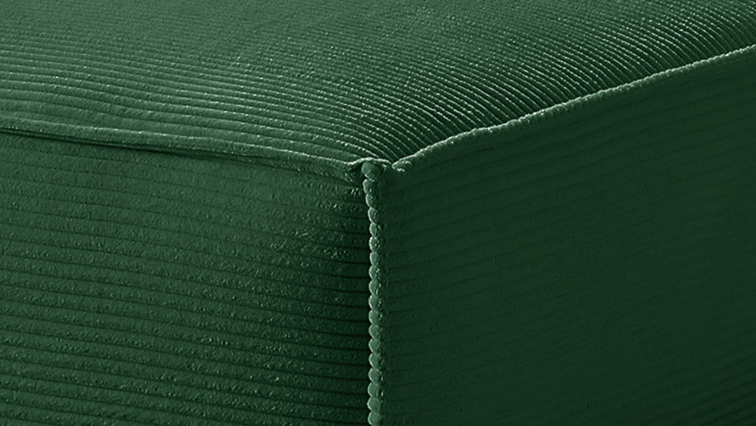 KAWOLA Sofa SAMU Ecksofa Cord smaragd