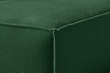KAWOLA Sofa SAMU Ecksofa Cord smaragd