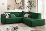 KAWOLA Sofa SAMU Ecksofa Cord smaragd