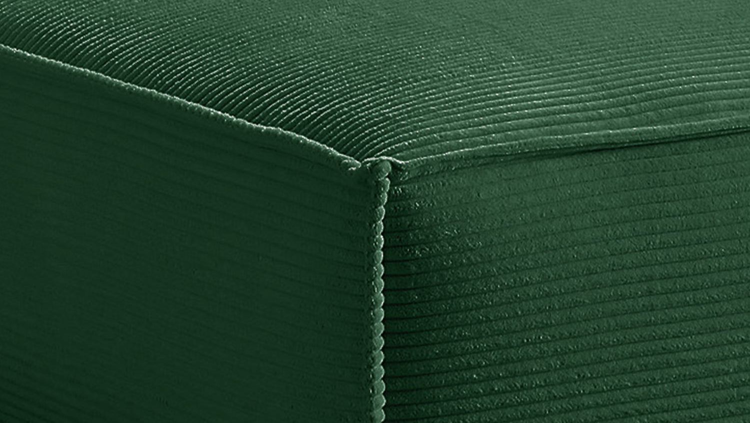 KAWOLA Sofa SAMU Ecksofa Cord smaragd