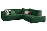 KAWOLA Sofa SAMU Ecksofa Cord smaragd