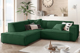 KAWOLA Sofa SAMU Ecksofa Cord smaragd