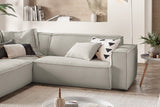 KAWOLA Sofa SAMU Ecksofa Cord steingrau