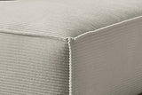KAWOLA Sofa SAMU Ecksofa Cord steingrau