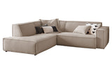 KAWOLA Sofa SAMU Ecksofa Cord taupe