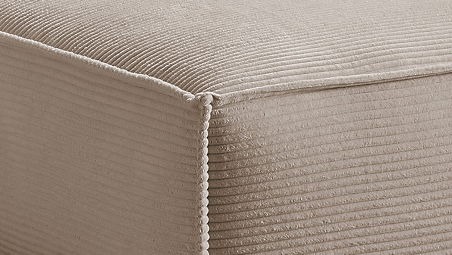 KAWOLA Sofa SAMU Ecksofa Cord taupe