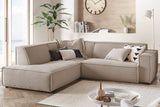 KAWOLA Sofa SAMU Ecksofa Cord taupe