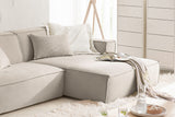 KAWOLA Sofa SAMU Ecksofa Feincord beige