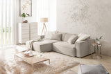 KAWOLA Sofa SAMU Ecksofa Feincord beige, Links