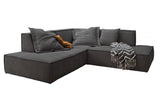 KAWOLA Sofa SAMU Ecksofa Stoff anthrazit