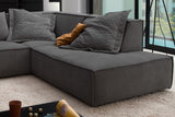 KAWOLA Sofa SAMU Ecksofa Stoff anthrazit