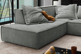 KAWOLA Sofa SAMU Ecksofa Stoff grau