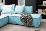 KAWOLA Sofa SAMU Ecksofa Stoff hellblau
