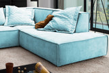 KAWOLA Sofa SAMU Ecksofa Stoff hellblau