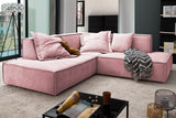 KAWOLA Sofa SAMU Ecksofa Stoff rosa