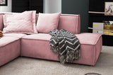 KAWOLA Sofa SAMU Ecksofa Stoff rosa