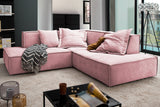 KAWOLA Sofa SAMU Ecksofa Stoff rosa