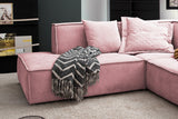 KAWOLA Sofa SAMU Ecksofa Stoff rosa