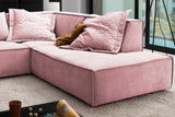 KAWOLA Sofa SAMU Ecksofa Stoff rosa