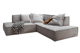 KAWOLA Sofa SAMU Ecksofa Stoff silber