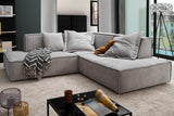 KAWOLA Sofa SAMU Ecksofa Stoff silber