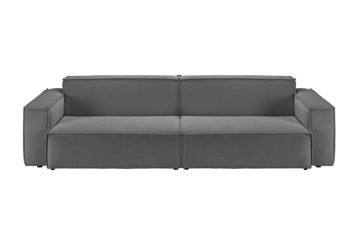 KAWOLA Sofa SAMU Feincord anthrazit, 3-Sitzer