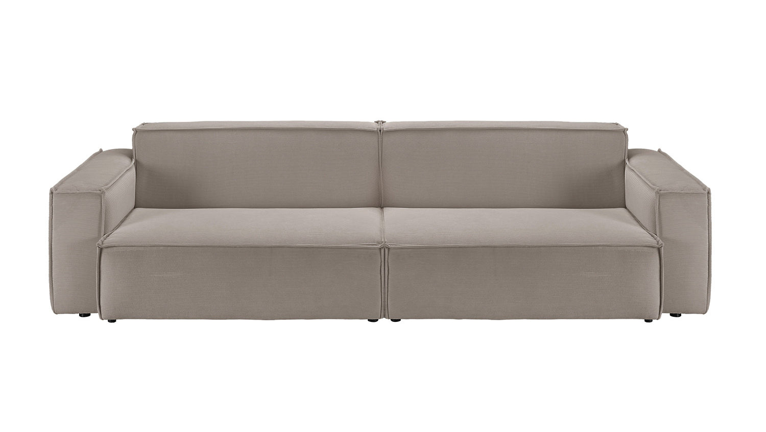 KAWOLA Sofa SAMU Feincord grau, 3-Sitzer