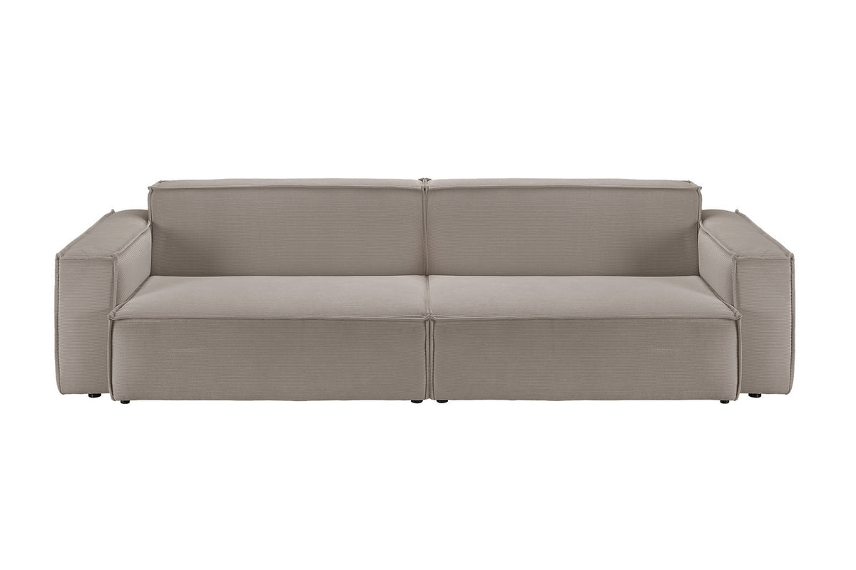 KAWOLA Sofa SAMU Feincord grau, 3-Sitzer