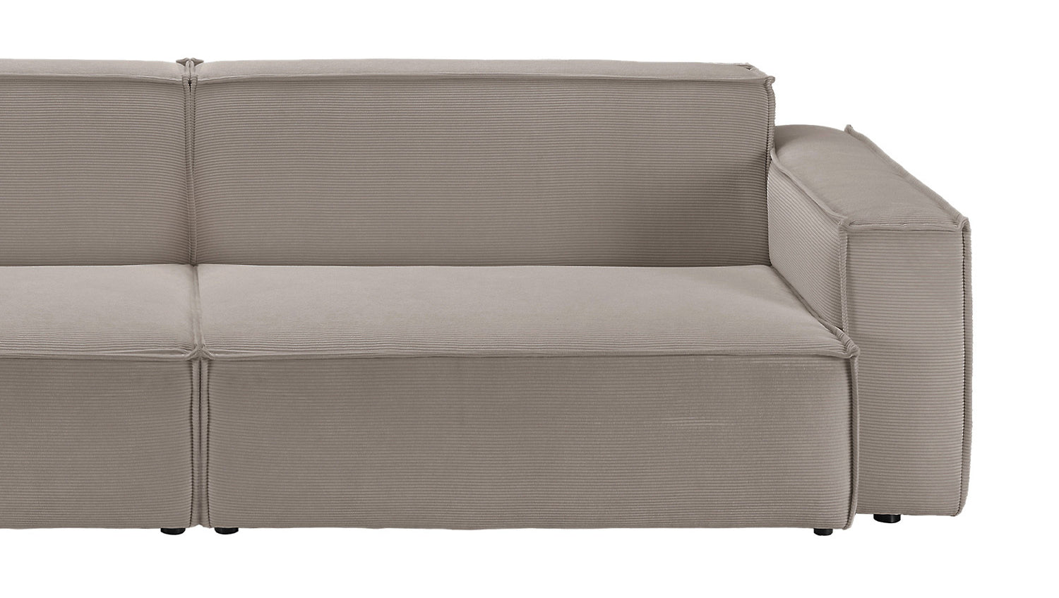 KAWOLA Sofa SAMU Feincord grau