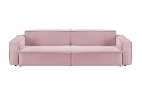KAWOLA Sofa SAMU Feincord rosa, 2-Sitzer