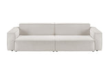 KAWOLA Sofa SAMU Feincord silber, 3-Sitzer