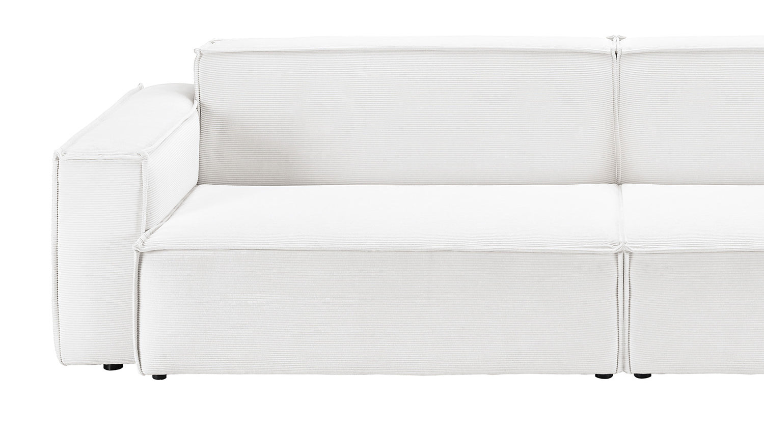 KAWOLA Sofa SAMU Feincord weiß