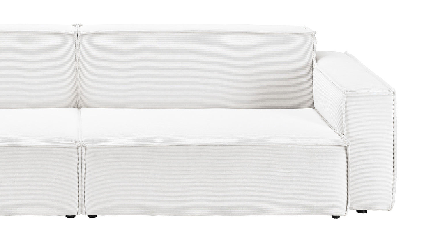 KAWOLA Sofa SAMU Feincord weiß